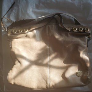 Vince Camuto Celie Webbed Strap Satchel-Camel/Tan-Excellent Condition